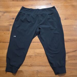 WOMENS UNDER ARMOUR BLACK  MOTION JOGGERS FITTED PULL ON SIDE POCKETS SZ 3X
